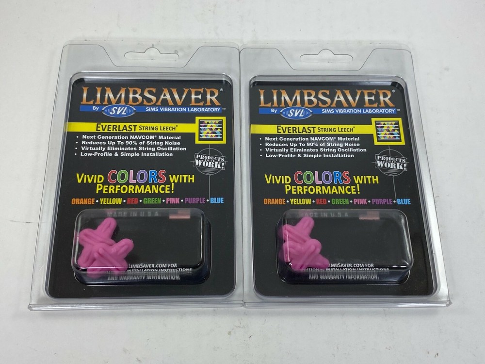 2 Packages Limbsaver Everlast String Leech 2-Pack PINK Model 3338