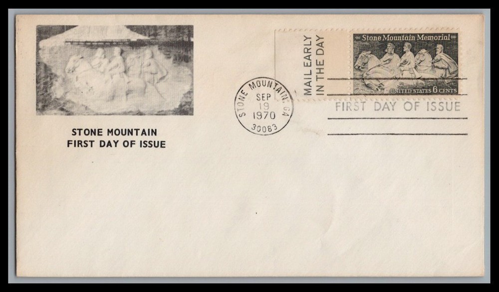 US FDC # 1408 6c Stone  Mountain unknown   1970, 0a391