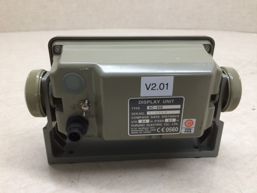 Furuno Satellite Compass Display Head V2.01 GPS SC-502 Screen Button Mount