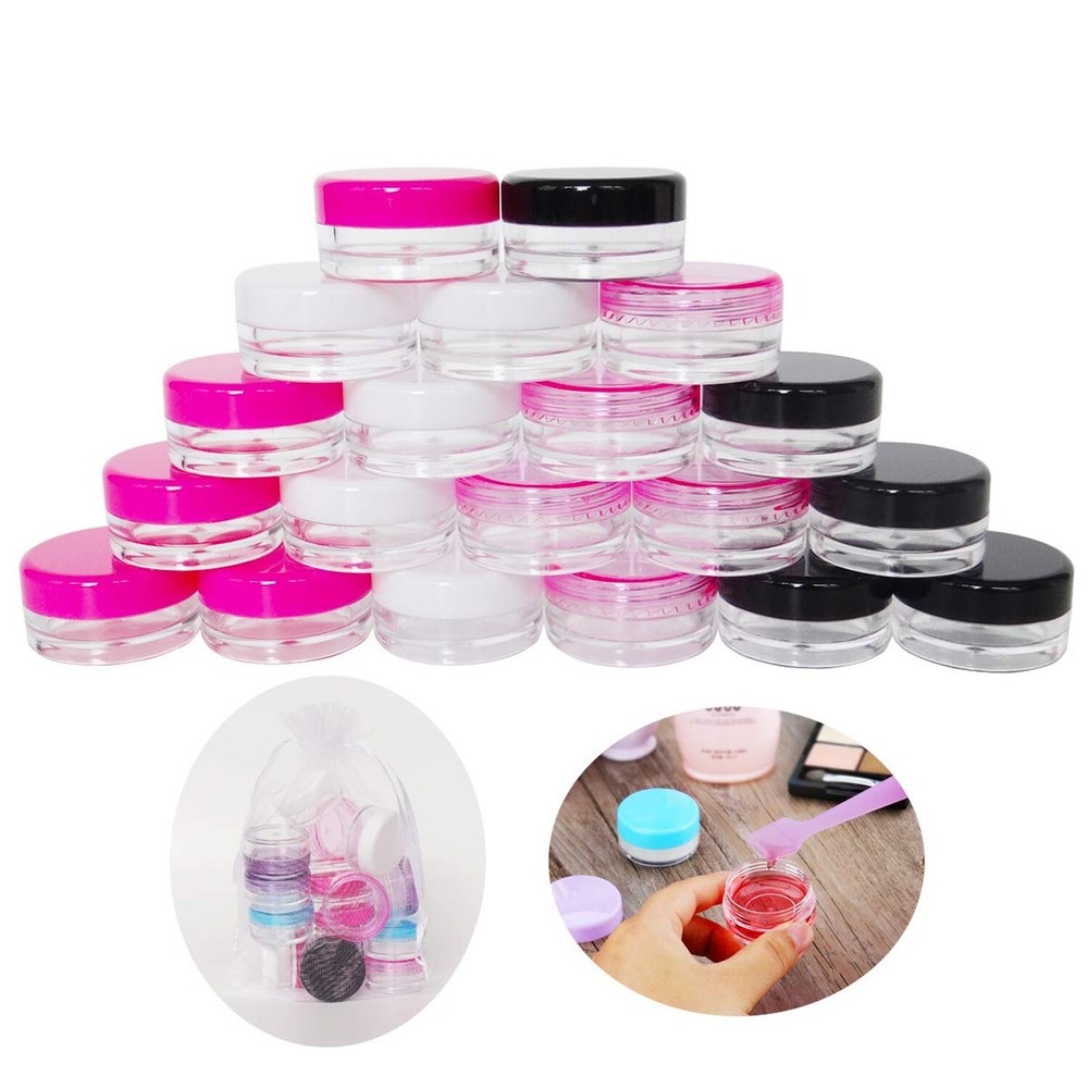 20pack 3g Empty Sample Jars, 3ml Small Cosmetic Container for Makeup Eyeshado...