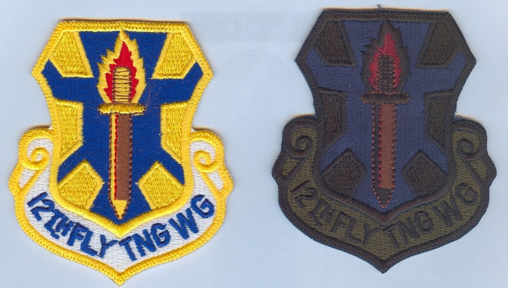USAF / US Air Force 12th FLYING TRAINING WING (TYPE 1) - 2 DIFFERENT MOTTO's