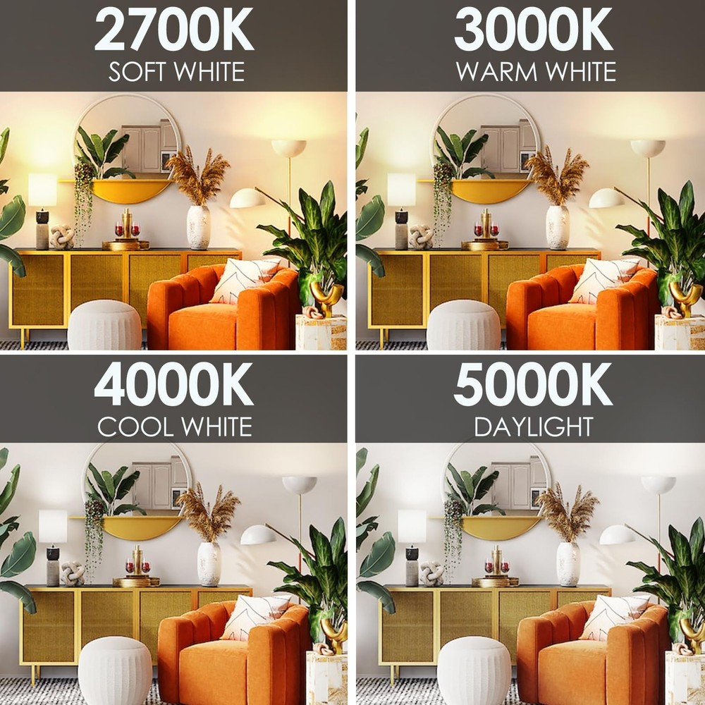 LED Light Bulbs 100 Watt Equivalent, 1600LM Super Bright, Non-Dimmable Cool W...