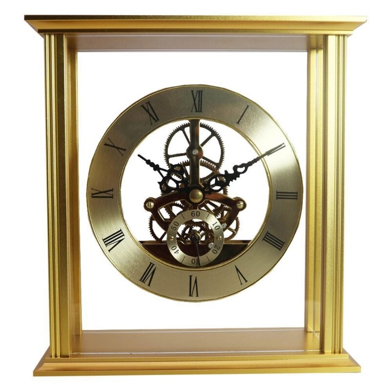 Antiques Style Clock Gear Wall Clock Movement Round Decorative Table Clock Metal