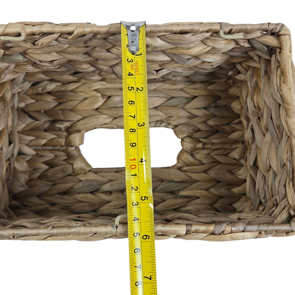 Decorative Natural Woven Seagrass Tissue Box Rectangular Cover Boho Beach Cottag
