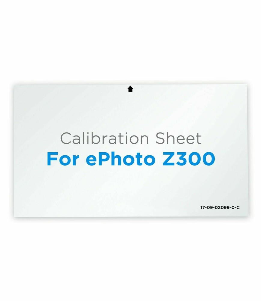 Plustek z300 Calibration Control Sheet