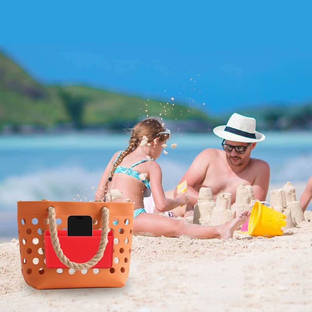 Organizer Holder for Beach Bag, Plastic Insert Holder Charm, Black