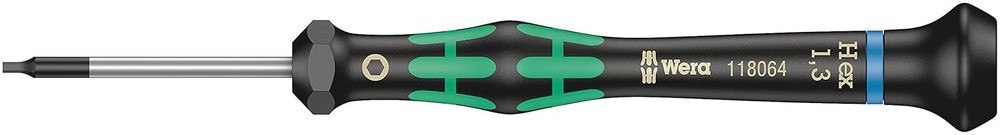 Wera Kraftform Micro Electronic Screwdriver 1.3mm Hexagon 40mm Precision Blade