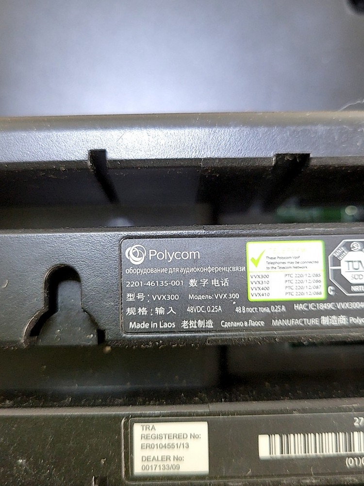 POLYCOM vvx 300 Business IP Phone POE SEE NOTES