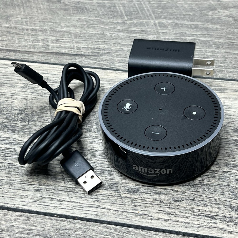 Amazon Echo Dot (2nd Gen) Smart Speaker Black w/ Charging Cable - Tested