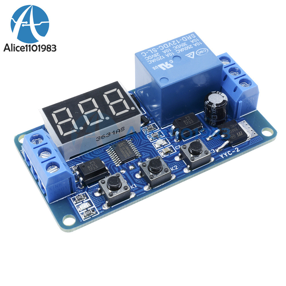 DC 12V LED Display Home Automation Delay Timer Control Switch Relay Module