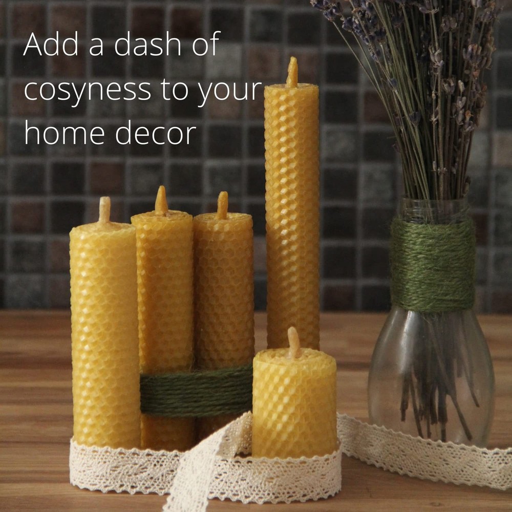 Beeswax Candle Making Kit - 16 Beeswax Sheets for Candle Making - Size 5 x 8 ...