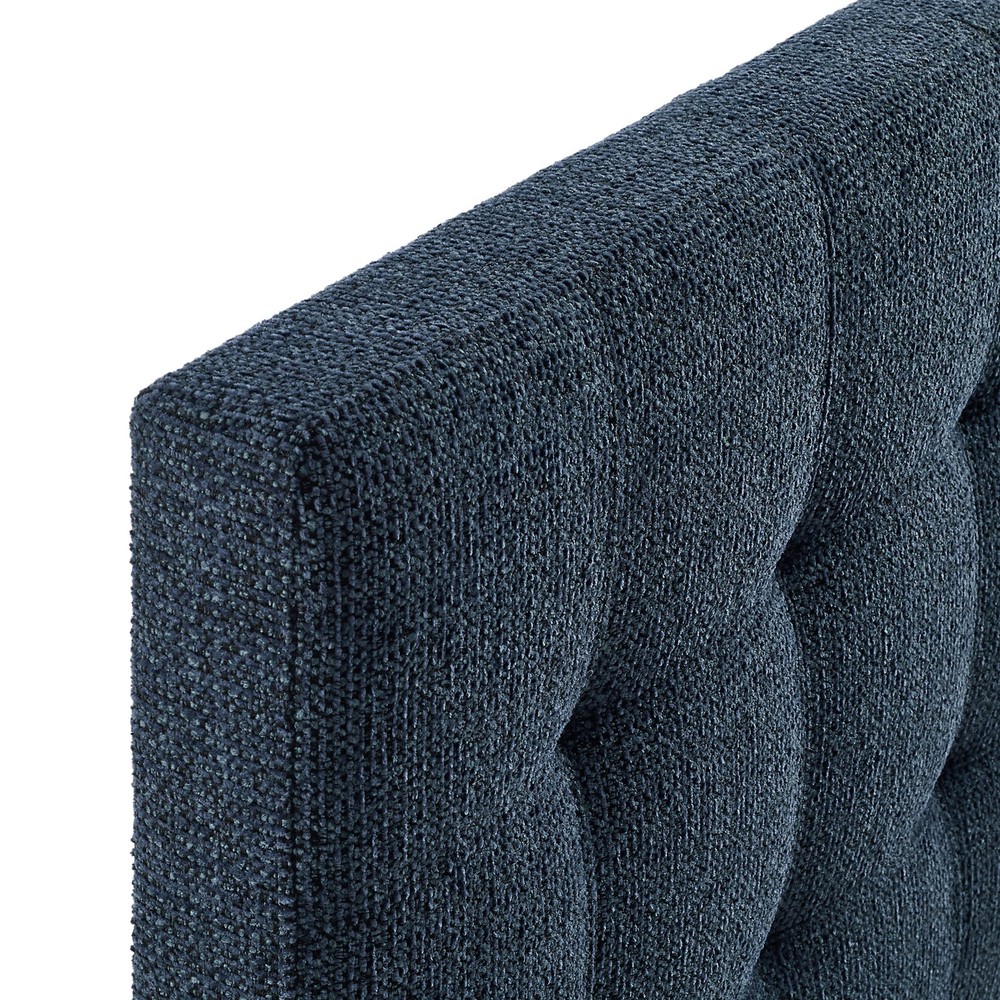 Lily Upholstered King Size Headboard in Navy