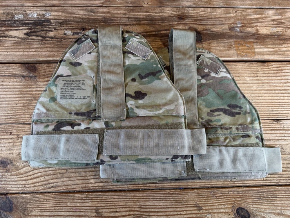 Camo Improved Outer Tactical Vest Deltoid Protector Outershell Size M-L Pair