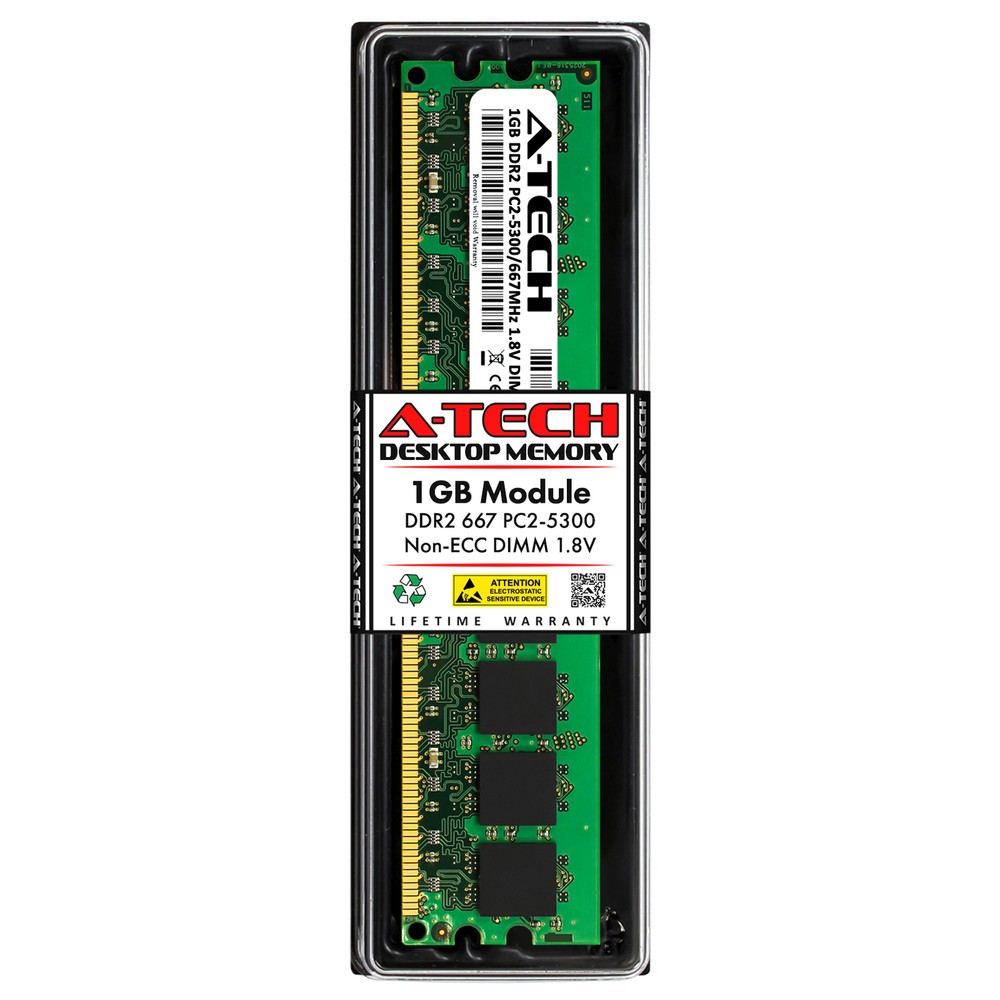 Dell SNPU8622CK2/2G A-Tech Equivalent 1GB DDR2 667 PC2-5300 Desktop Memory RAM