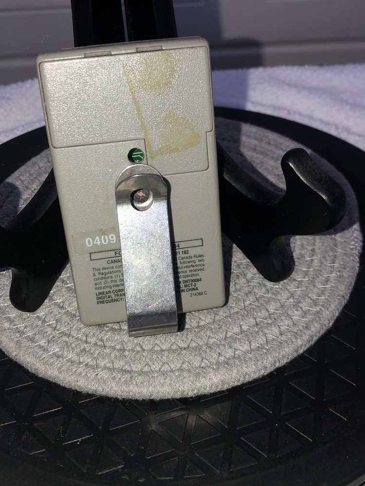 Vtg Linear Mega Code MCT-2 2-Ch Visor Remote DNT00084 Untested Ex (flat ship)