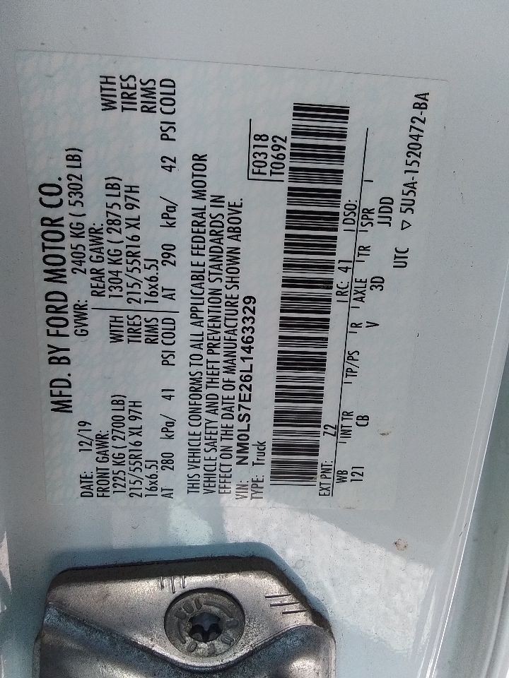 2019-2023 Ford Transit Connect 4.2" Display Screen