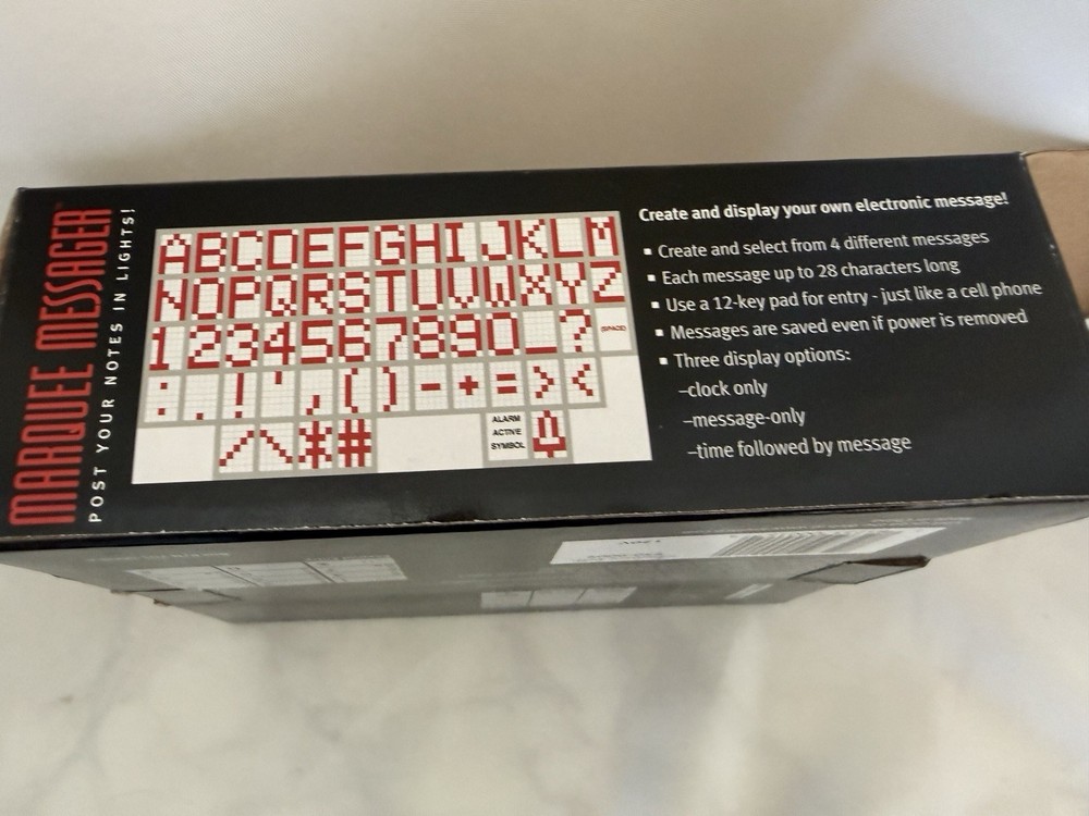Marquee Programmable LED Scrolling Sign-Display Board 2" x 2" (WITH BATTERIES).