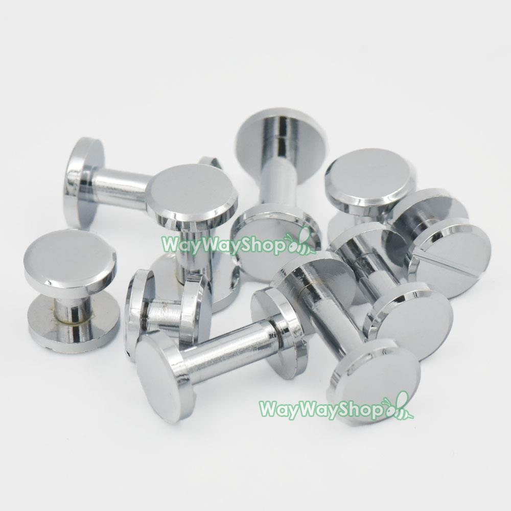 Chicago Binding Screws Studs nail 4 6 8 10 Solid Brass Chrome Leather Belt Bag C