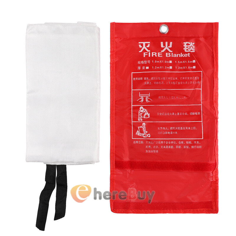 Large Fire Blanket Fireproof For Home Kitchen Office Caravan Emergency Safety