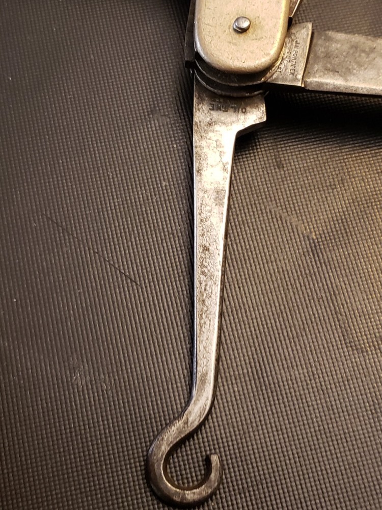 ANTIQUE J H PONTIFEX MULTI TOOL FOLDING KNIFE 6 BLADE