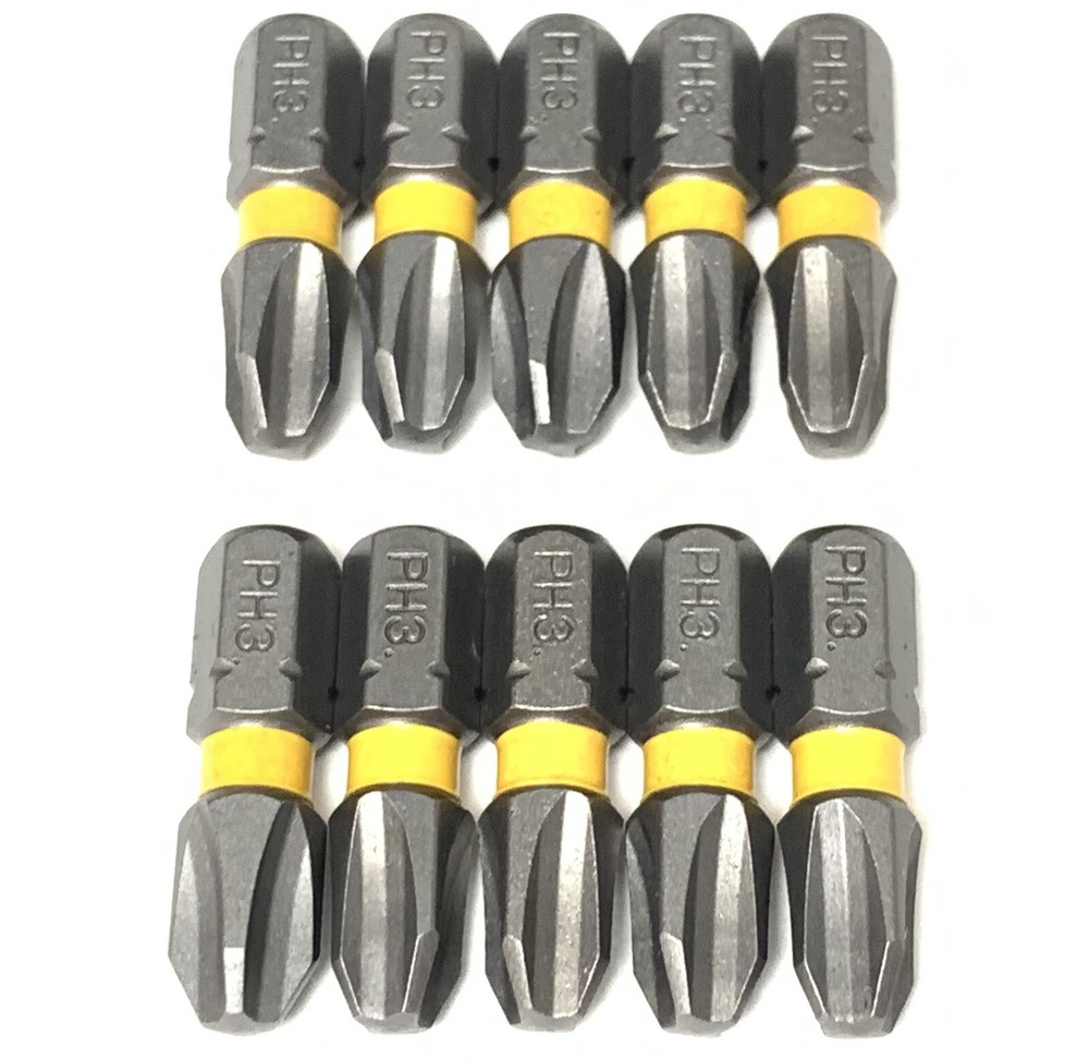 PH3 Phillips DEWALT MAXFIT 10 Pc Bit Set 1in. IMPACT READY. New