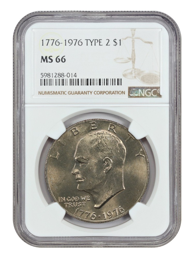 1976 $1 NGC MS66 (Type 2) - Ike Dollar