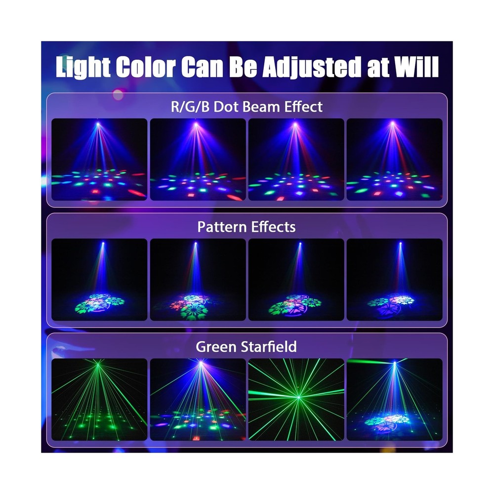 2PCS Compact 30W Stage Moving Head Light with Beam,GOBO Projection,Remote Con...