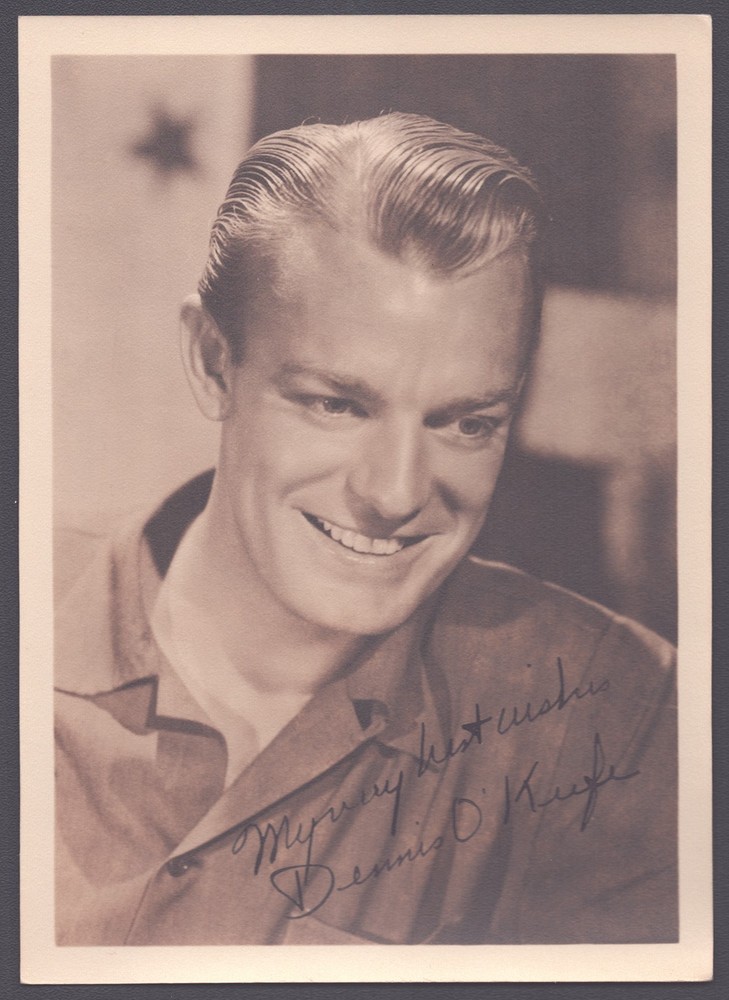 DENNIS O''KEEFE - PHOTOGRAPH SIGNED