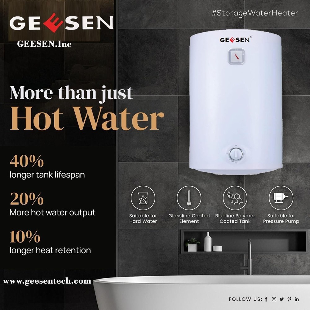 High-Efficiency 20 Gallon Indoor Electric Water Heater with Adjust Thermostat