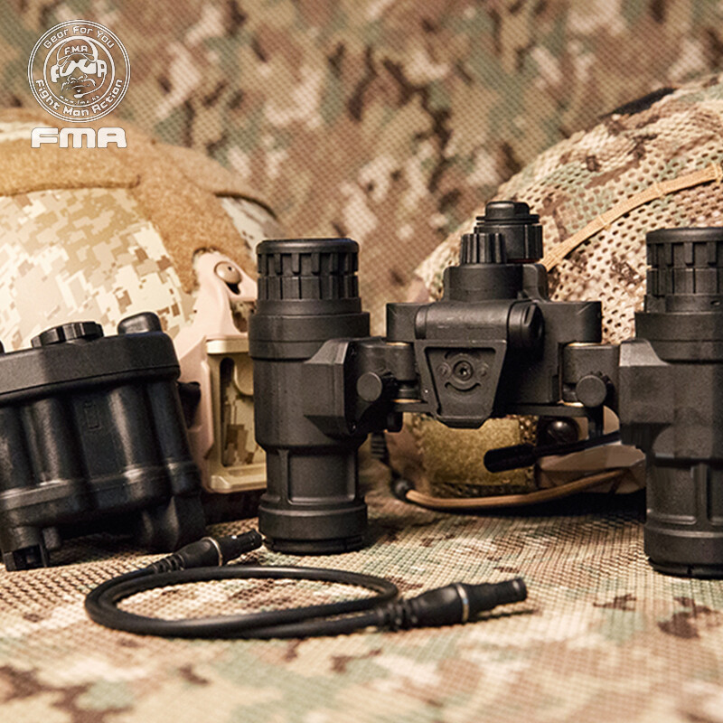 FMA Airsoft Binocular Helmet NVG PVS31 Dummy w/ Light Function Version B Army