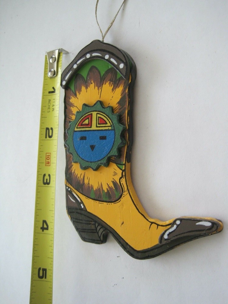 Vintage Cowboy Boot Christmas Ornament