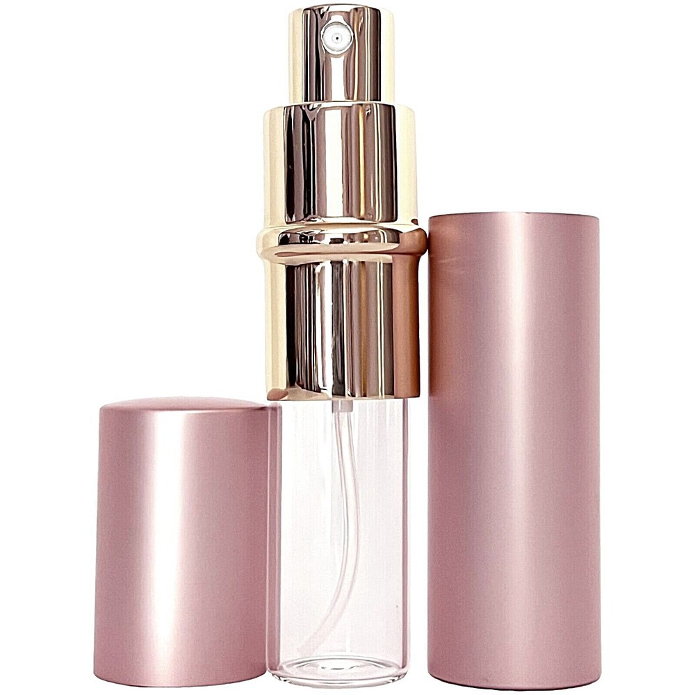 10ml Empty Perfume Pink Bottles Glass Gold Atomizer Deluxe Spray Refillable
