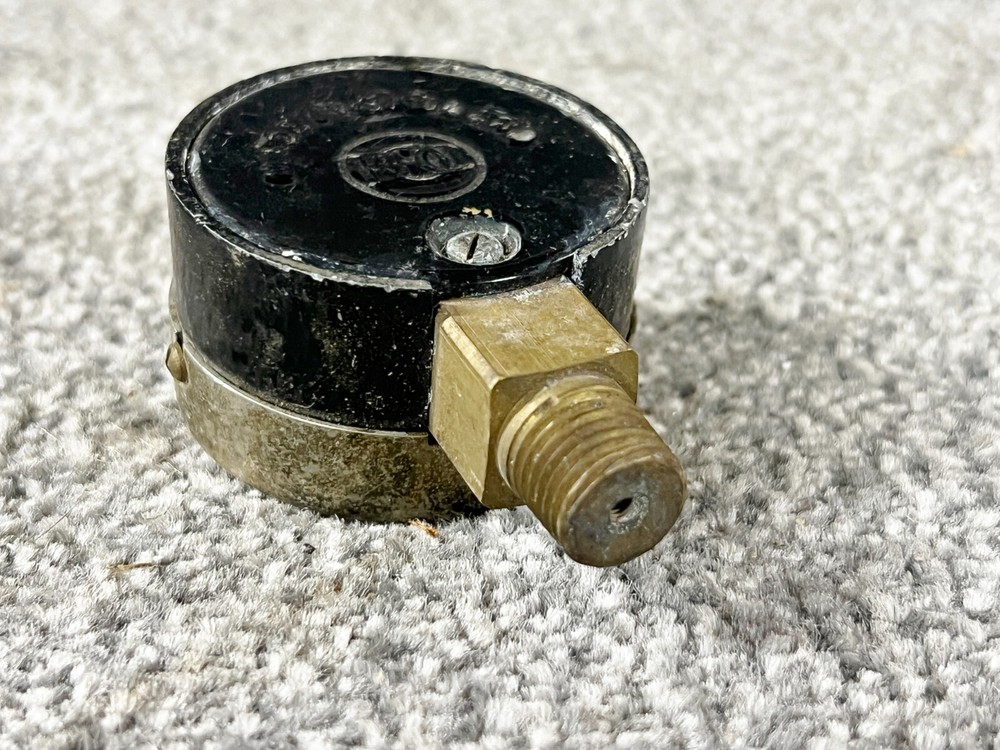 VINTAGE BRASS PRESSURE GAUGE FOR OXYGEN