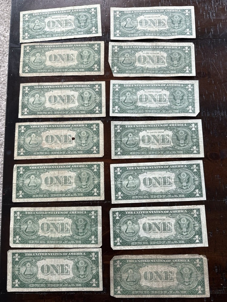 $1 Silver Certificates Blue Notes Some “Godless” Notes Included