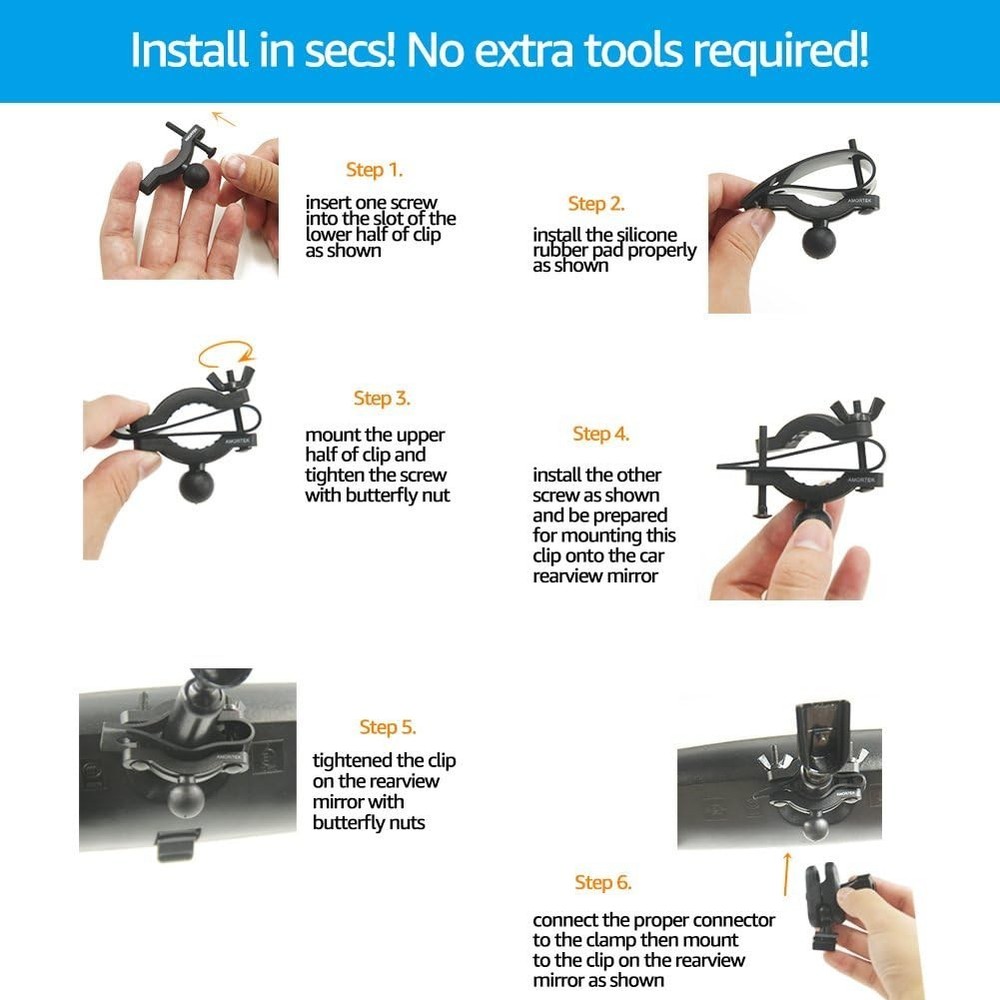 Versatile Dash Cam Mount with Tool-Free Setup for Effortless Driving Security