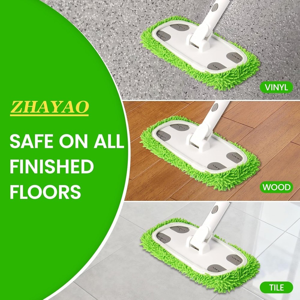 Lightweight Microfiber Sweeper Kit for Deep Cleaning Hardwoods, Tiles, Laminate