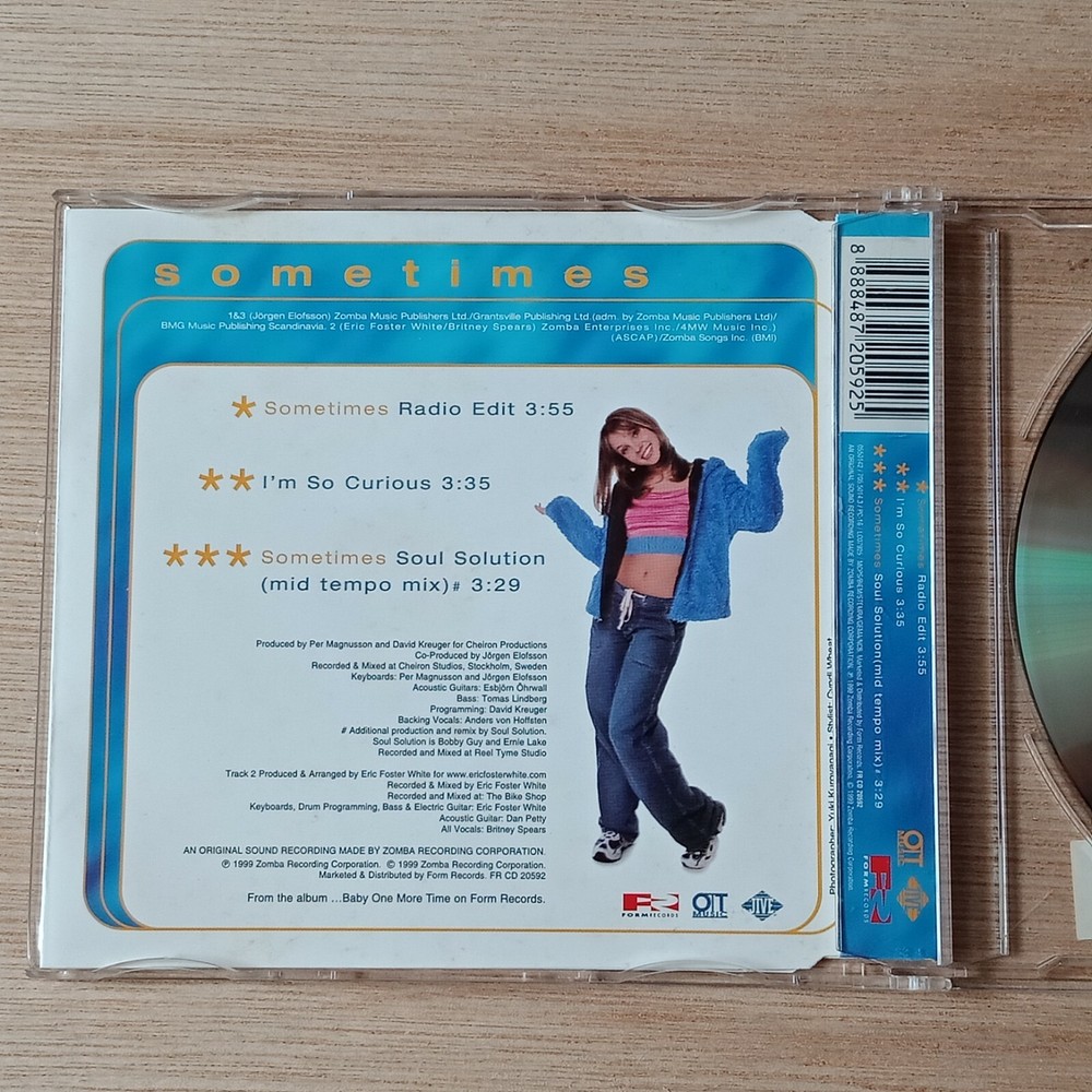 BRITNEY SPEARS sometimes - Rare Malaysia Single CD SAMPLE promo used