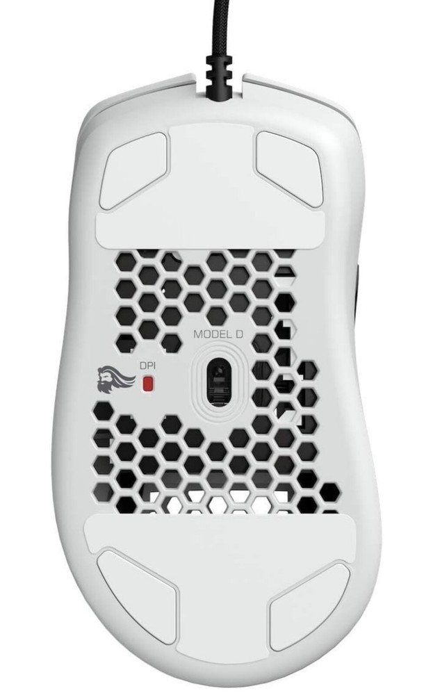 New Glorious Model D Minus Glossy White RGB Wired Gaming PC Mouse D-