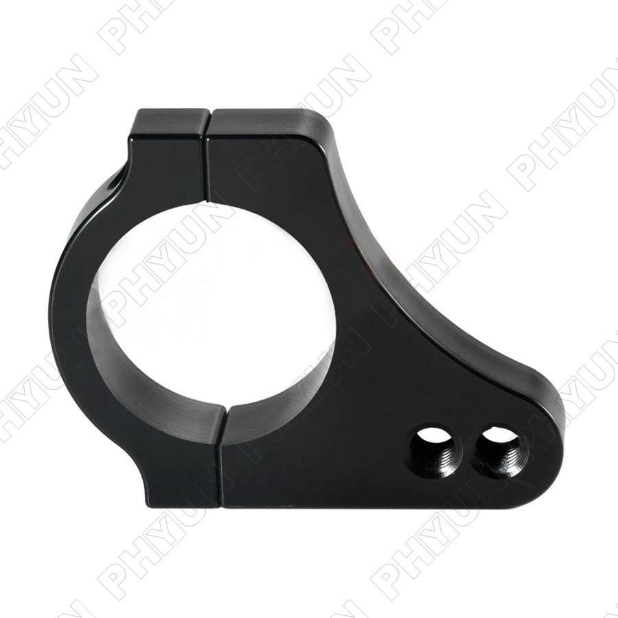 58mm Motorcycle Aluminium Steering Damper Fork Frame Mount Bracket Clamp Black