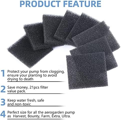 21 Pack Hydroponic Pump Filter Sponges