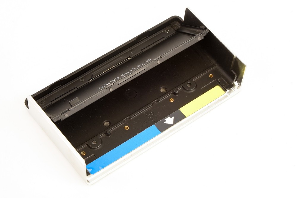 Polaroid SX-70 Camera Replacement Part - Silver - Front Bottom Cover V24