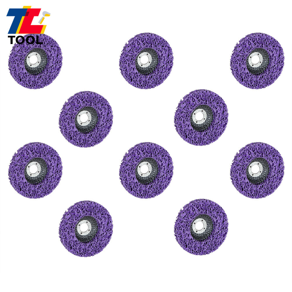 10-Pack 4" x 5/8" Strip Discs Stripping Wheel For Angle Grinders Purple