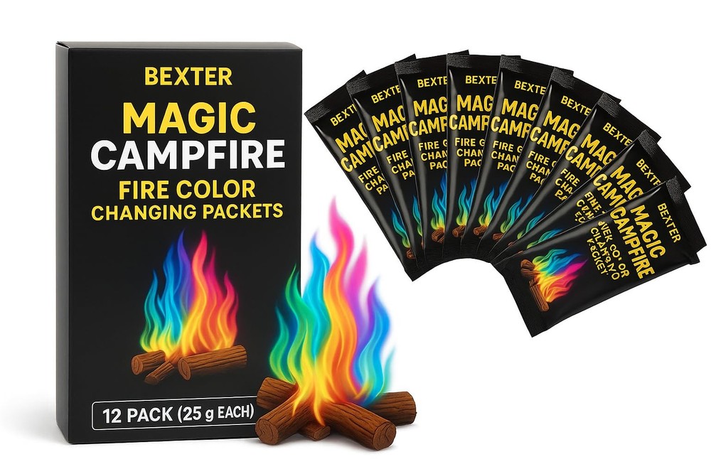 Magic Campfire Fire Color Changing Packets – 12 Pack (25g Each) – Assorted
