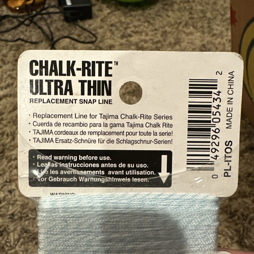 TAJIMA Replacement Snap-Line - 0.5 mm x 100 ft Chalk-Rite Braided String for(B50