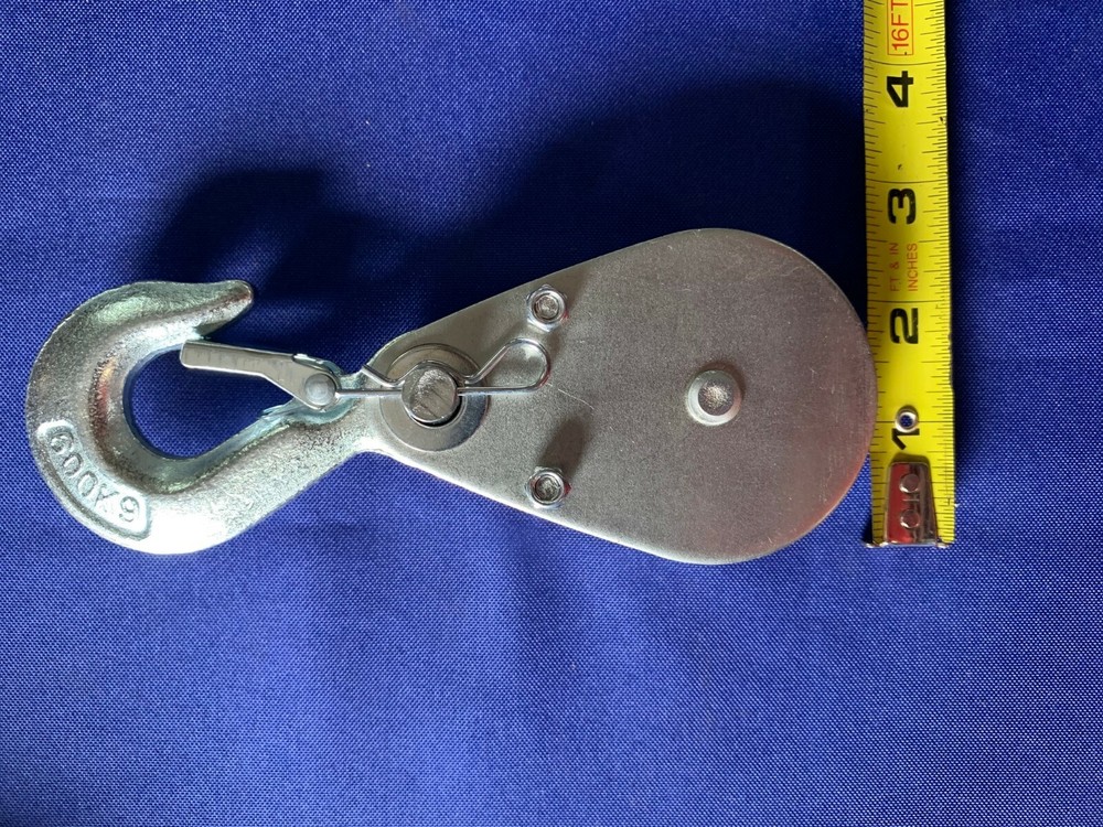 1-Pack Single Pulley Block Heavy Duty Hardware Single Wheel
