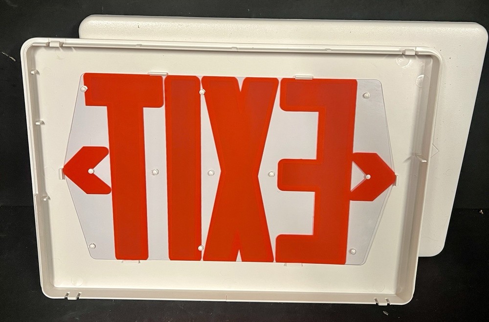 Exit Sign Face Plate Cover Red 8" x 12" inch 2 PACK