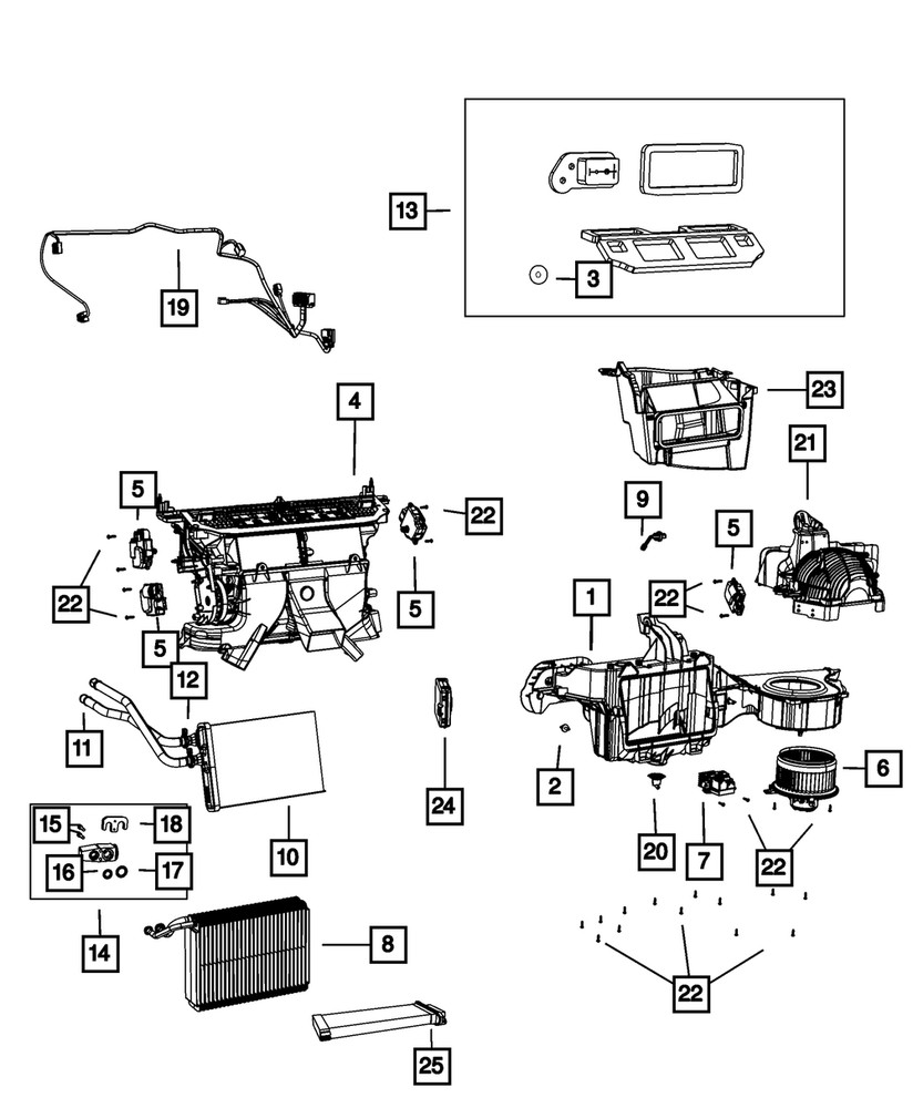 Genuine Mopar Heater Core 68110623AA