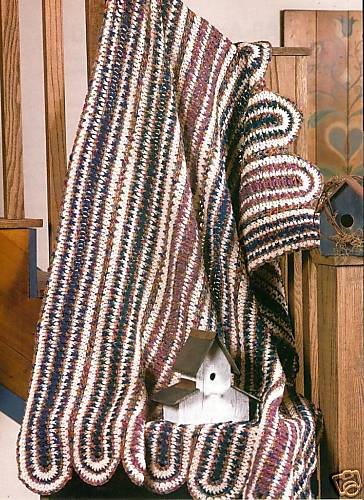 FALL Painted Stripes Afghan/Crochet Pattern INSTRUCTIONS ONLY