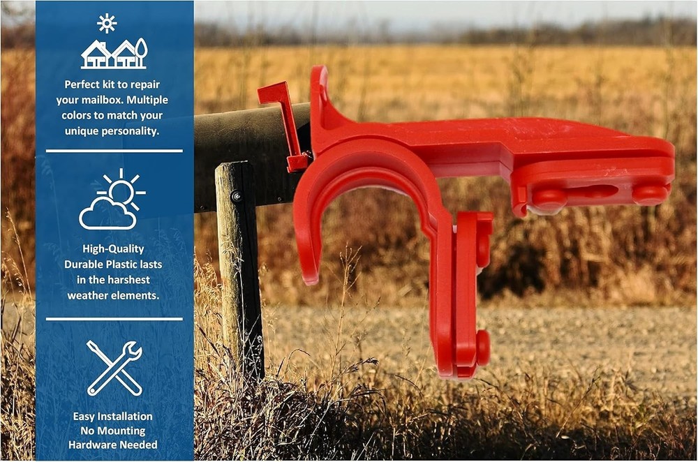 Durable Mailbox Plastic Latch Replacement Kit - Easy No-Tool Installation