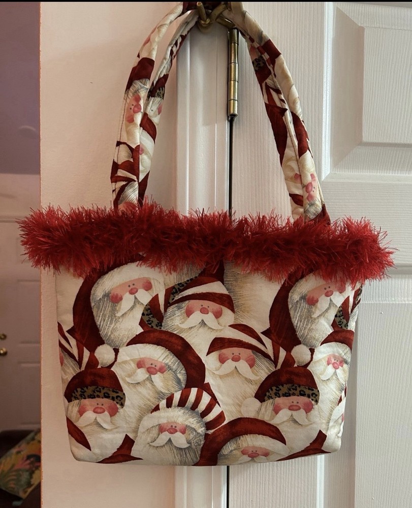 Vintage Handmade Santa Clause Purse
